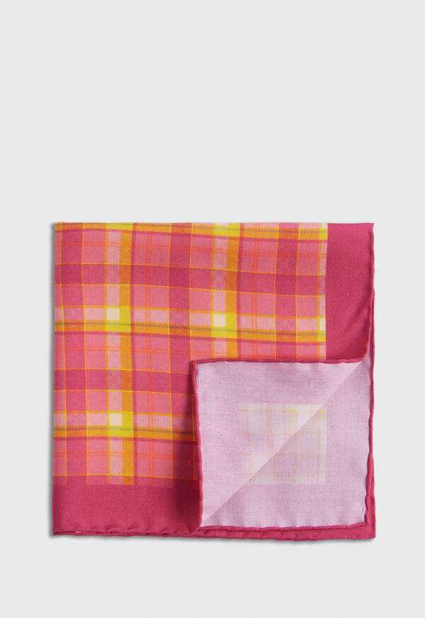 Red / Yellow Paul Stuart Habotai Silk Plaid | UK_PAUL20534