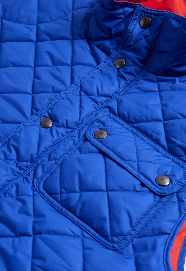 Royal Blue Paul Stuart Diamond Quilted Vest | UK_PAUL52767