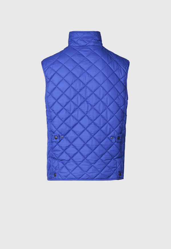 Royal Blue Paul Stuart Diamond Quilted Vest | UK_PAUL52767