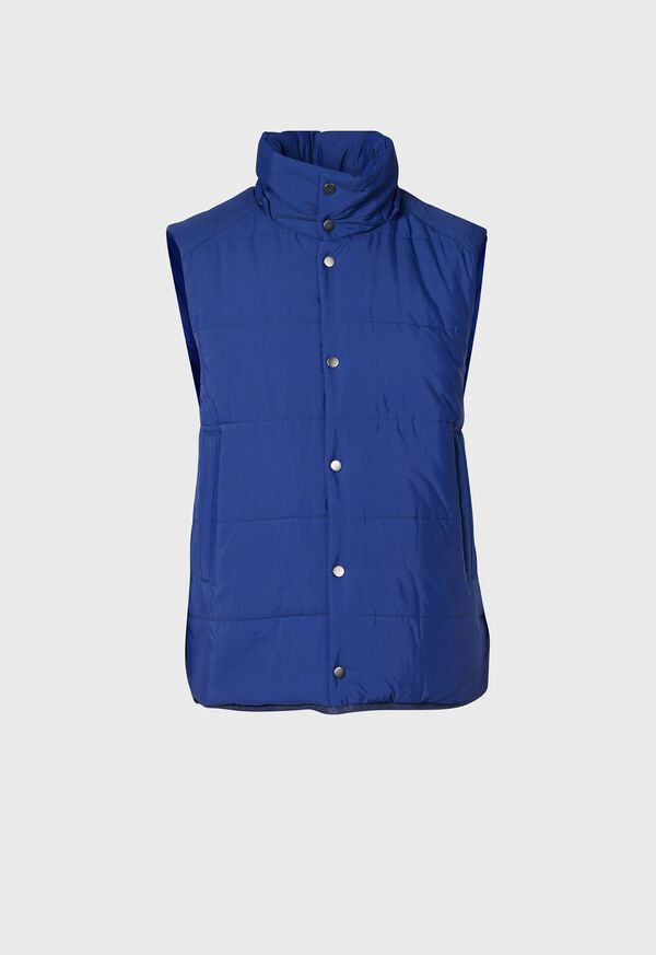 Royal Blue Paul Stuart Down Jacket with Removable Sleeves | UK_PAUL25464