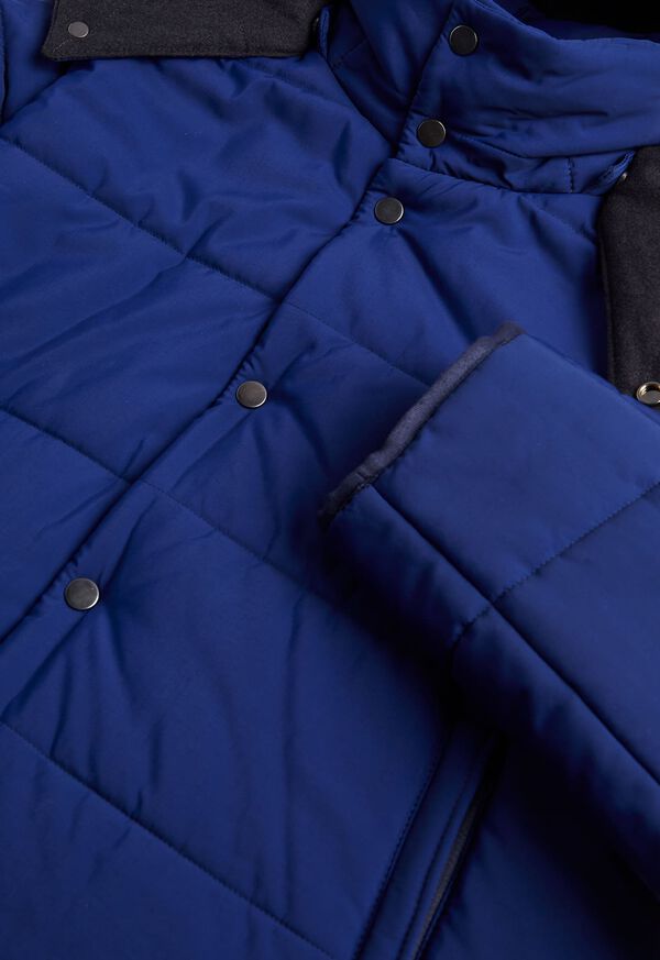 Royal Blue Paul Stuart Down Jacket with Removable Sleeves | UK_PAUL25464