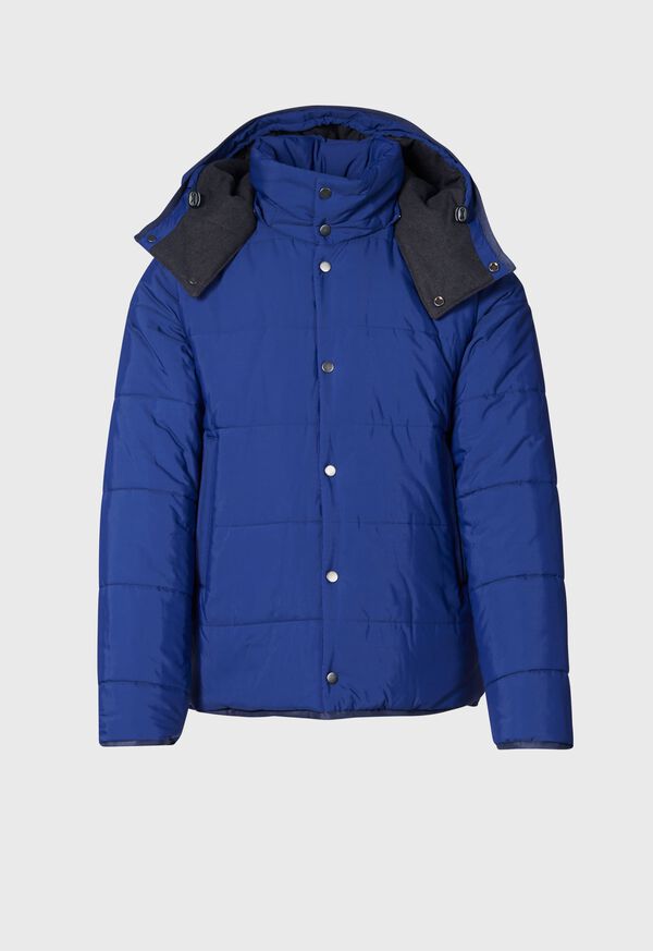 Royal Blue Paul Stuart Down Jacket with Removable Sleeves | UK_PAUL25464