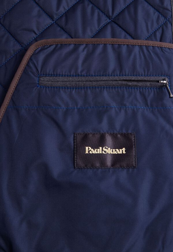 Royal Blue Paul Stuart Quilted Wool Flannel | UK_PAUL35158