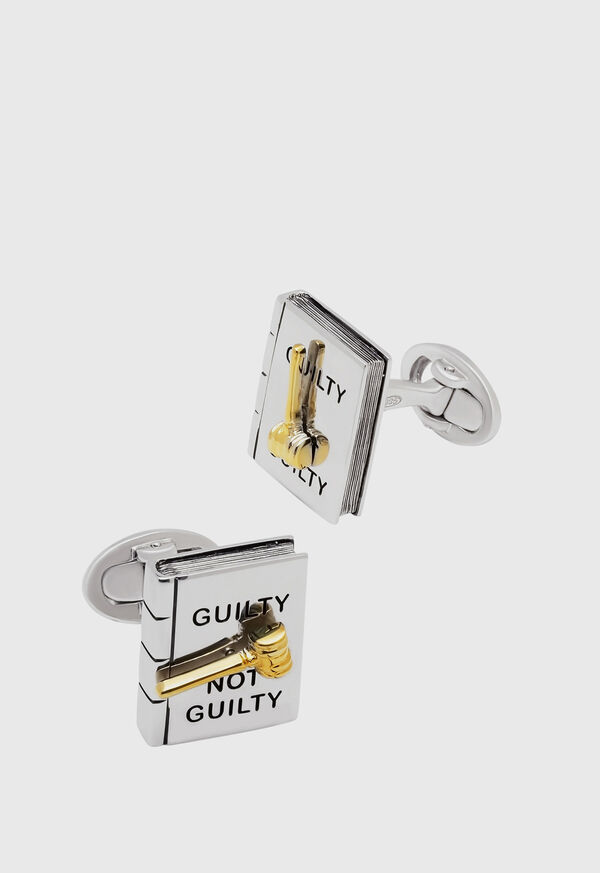 Silver Paul Stuart Guilty/Not Guilty Cufflinks | UK_PAUL80502