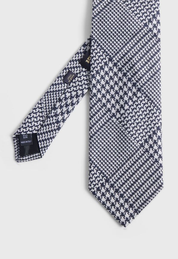 Silver Paul Stuart Silk Jacquard Plaid | UK_PAUL54172