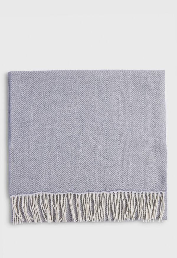 Silver Paul Stuart Wool Chevron Scarf | UK_PAUL38866