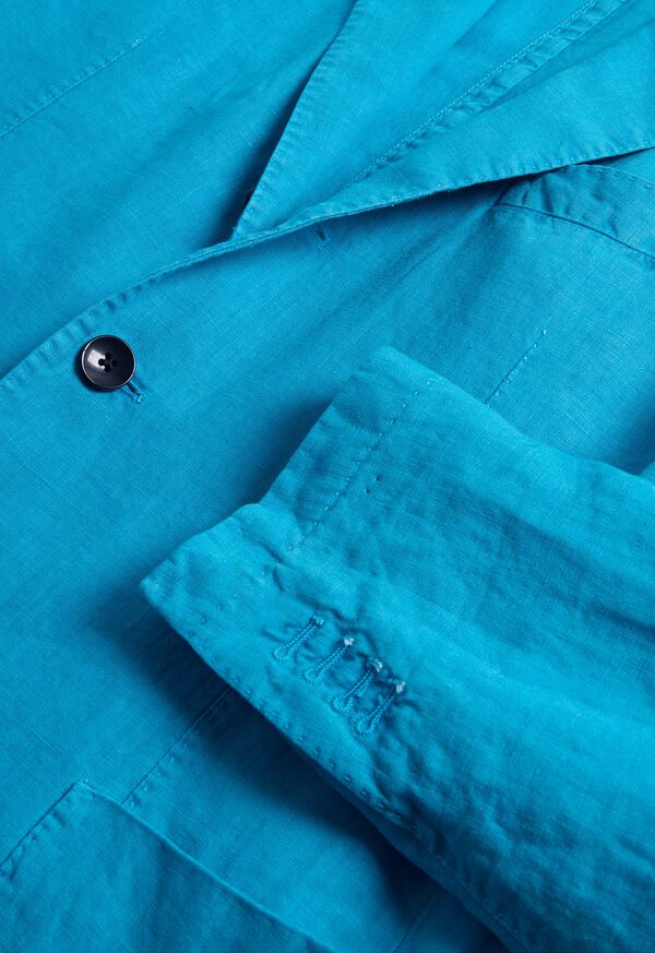 Turquoise Paul Stuart Linen Garment Dyed | UK_PAUL68700