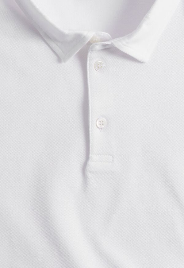 White Paul Stuart Cotton Pique Short Sleeve | UK_PAUL84946