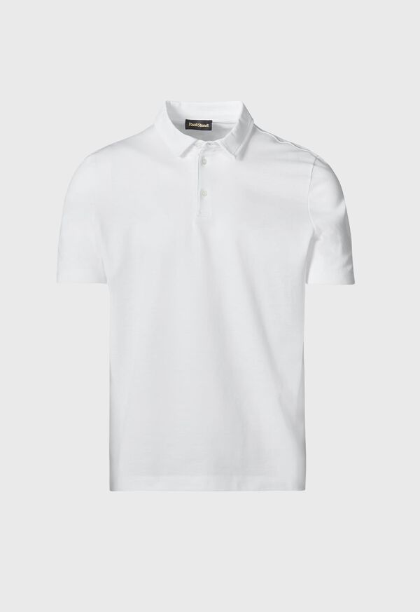 White Paul Stuart Cotton Pique Short Sleeve | UK_PAUL84946