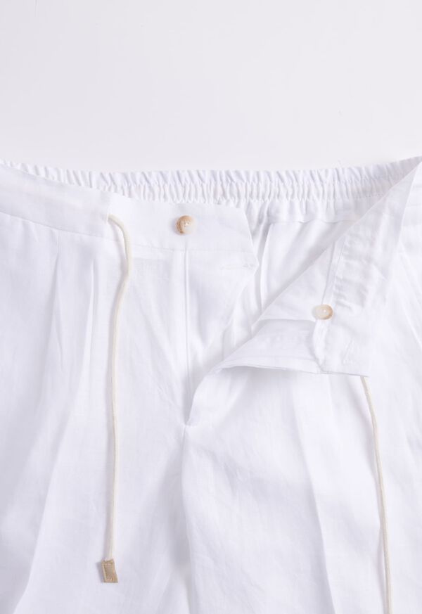 White Paul Stuart Linen Drawstring | UK_PAUL39519