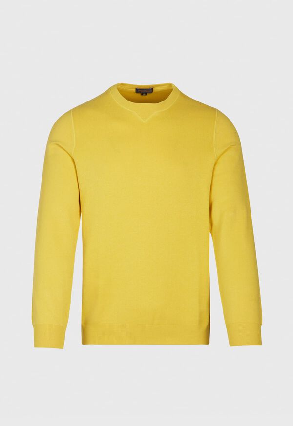 Yellow Paul Stuart Cotton Crewneck | UK_PAUL32536