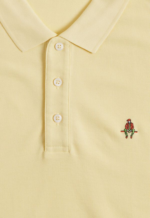 Yellow Paul Stuart Cotton Piqué Logo Polo | UK_PAUL88613