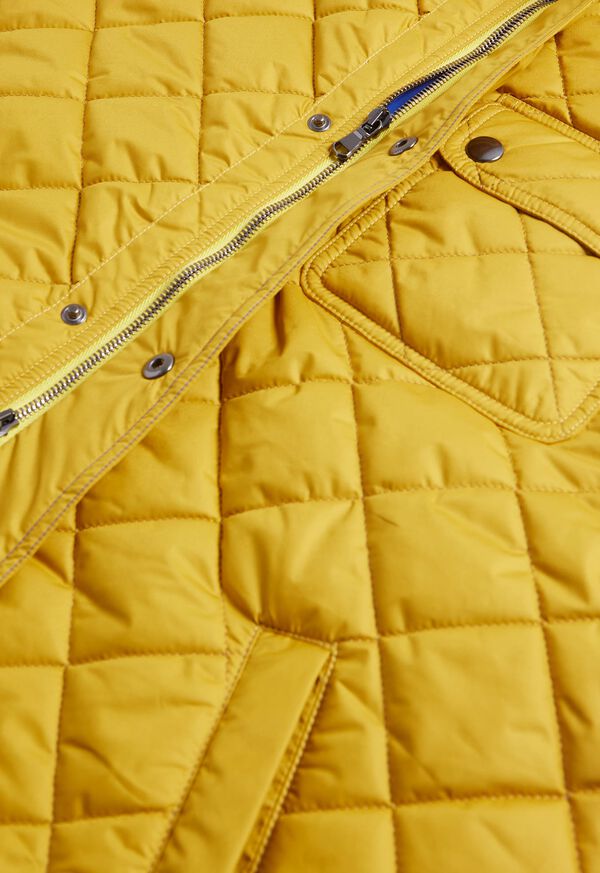 Yellow Paul Stuart Diamond Quilted Vest | UK_PAUL15133