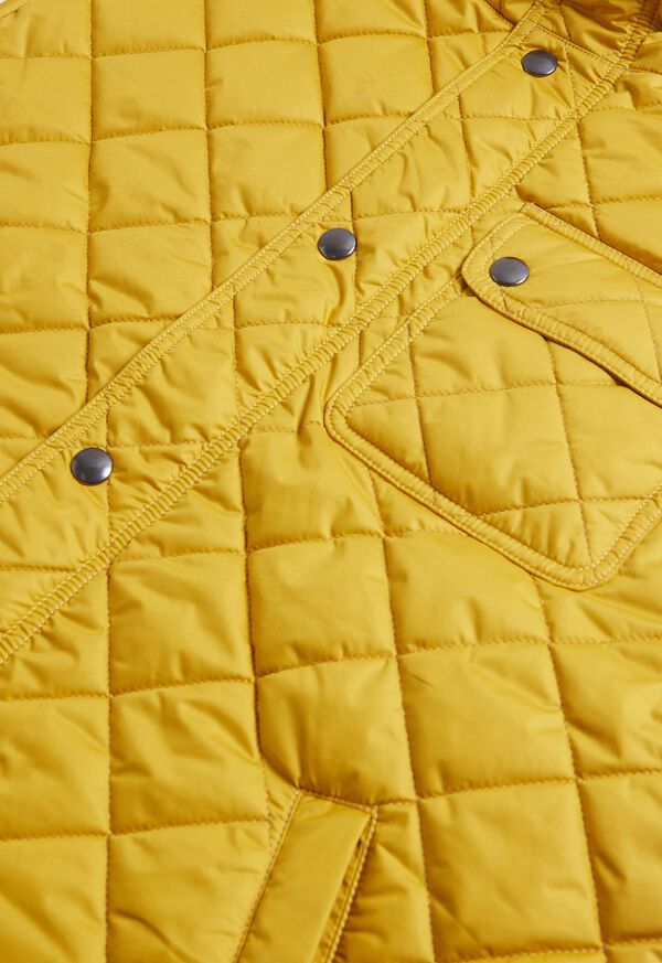 Yellow Paul Stuart Diamond Quilted Vest | UK_PAUL15133