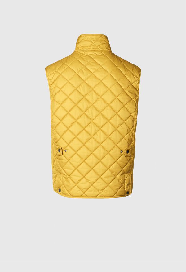 Yellow Paul Stuart Diamond Quilted Vest | UK_PAUL15133