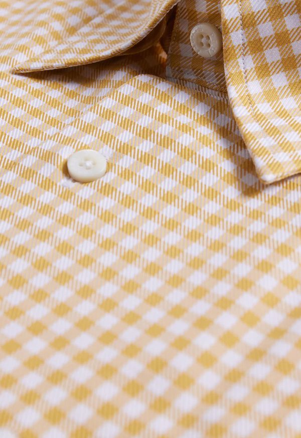 Yellow Paul Stuart Gingham Check Twill | UK_PAUL90986