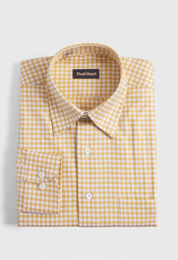 Yellow Paul Stuart Gingham Check Twill | UK_PAUL90986