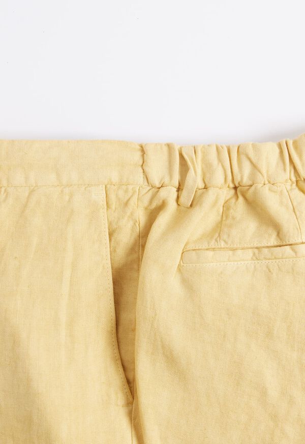 Yellow Paul Stuart Linen Drawstring | UK_PAUL11214